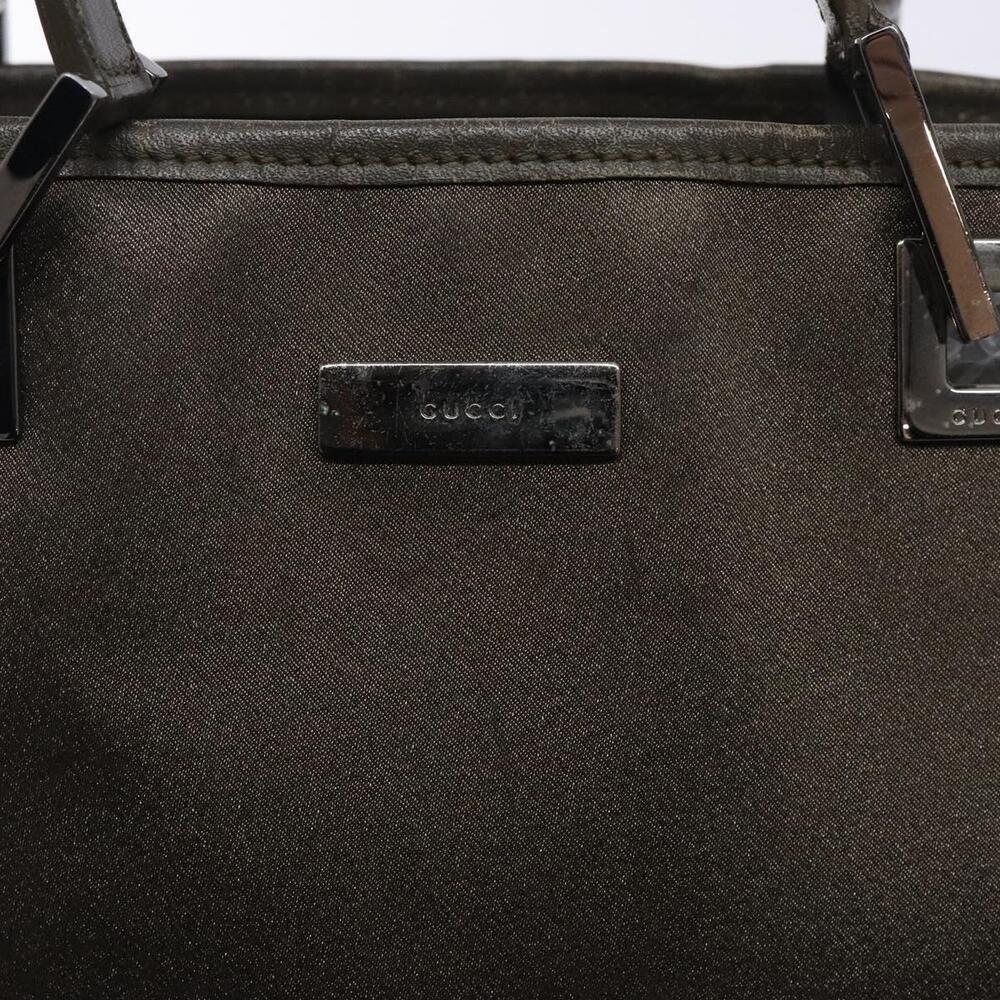 GUCCI Tote Bag Satin Brown Silver 002 002 - Picture 14 of 16